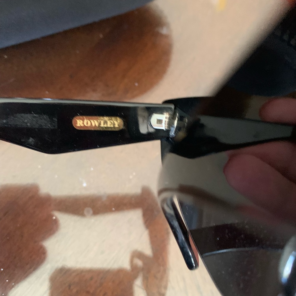 Rowley By Cynthia Rowley Black Plastic Sunglasses - Picture 3 of 3
